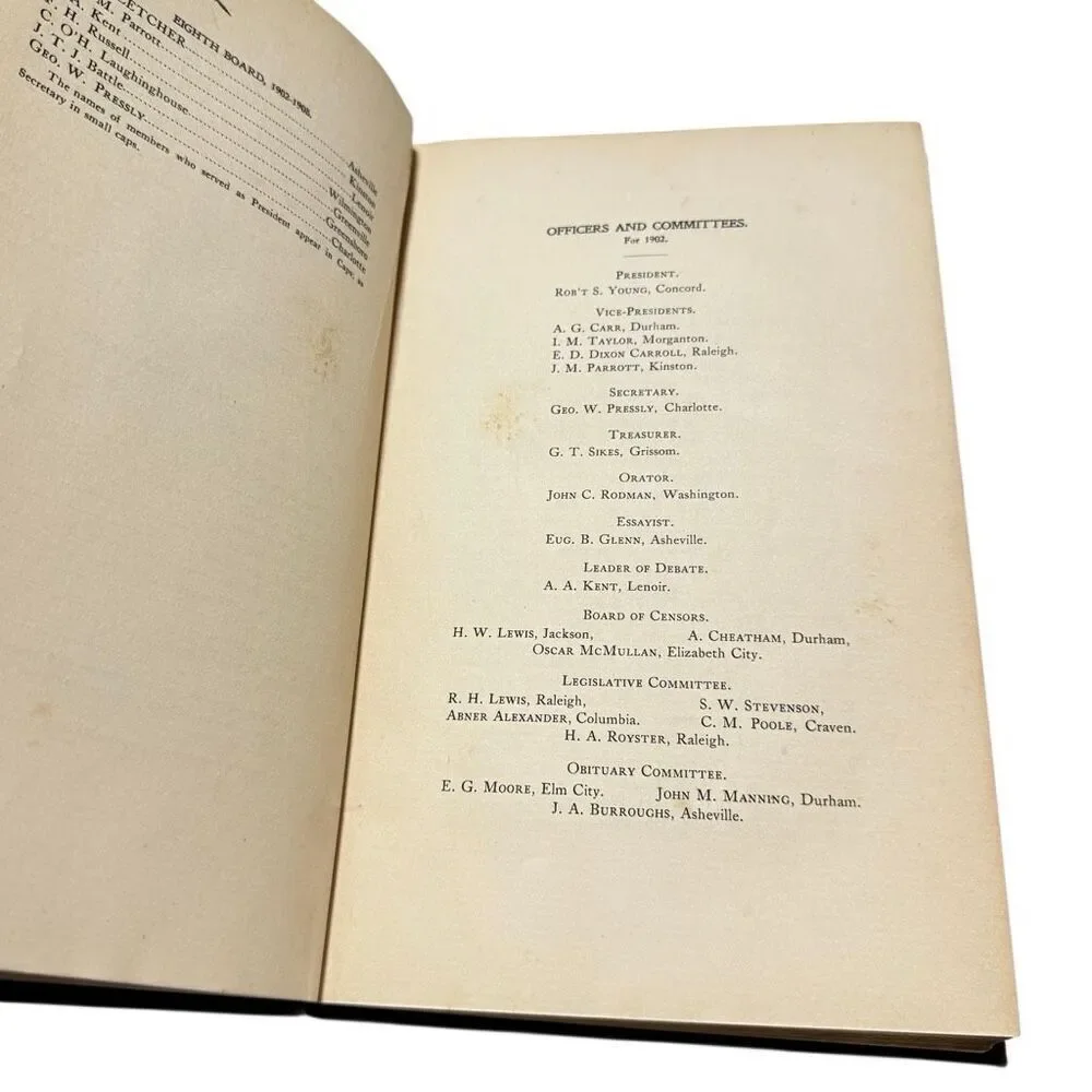 1902 TRANSACTIONS OF THE MEDICAL SOCIETY STATE OF NORTH CAROLINA Hardcover Rare